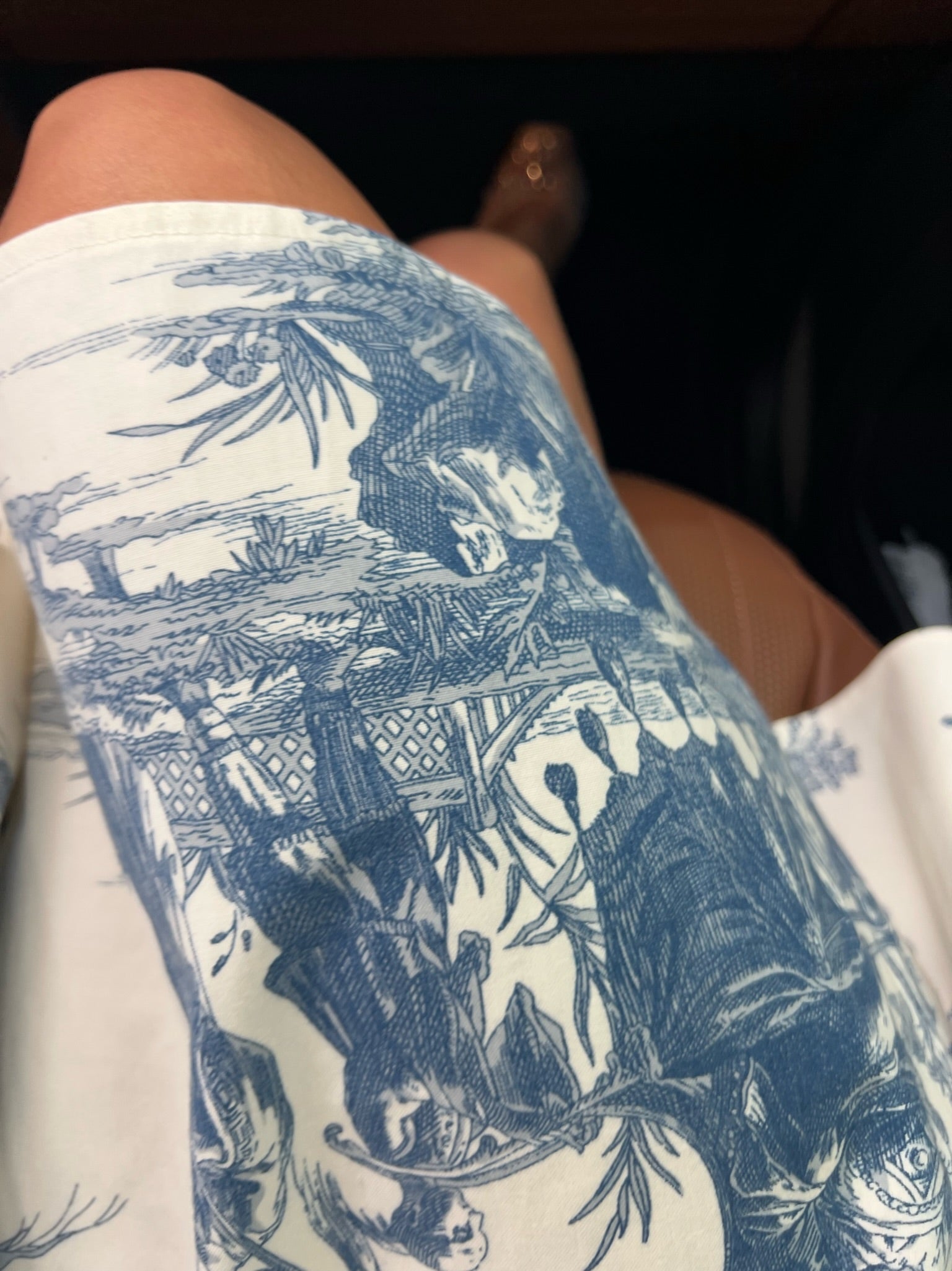 Dress Marilyn Monroe white and blue print – Ashik